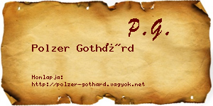 Polzer Gothárd névjegykártya
